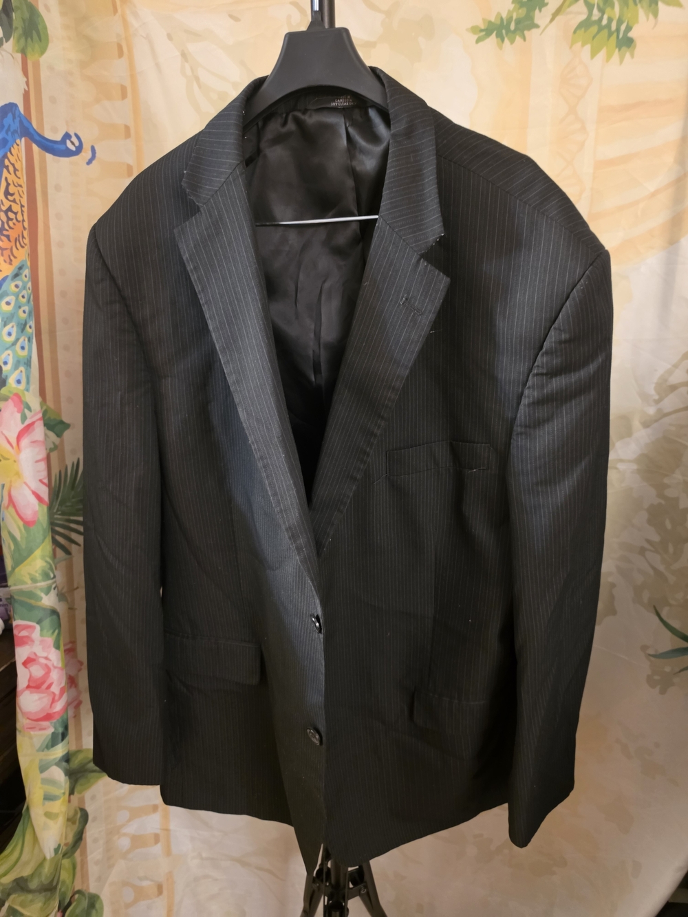 Haggar Men's Black Pinstripe Suit Jacket